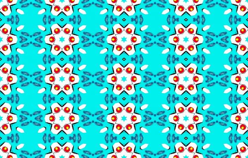 Seamless Pattern  In Blue Color