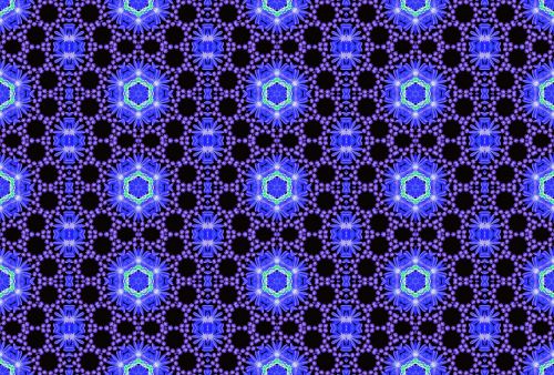 Seamless Pattern With Blue Flower