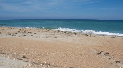 seashore waves beach