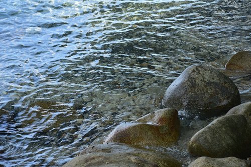 seashore  water  rock