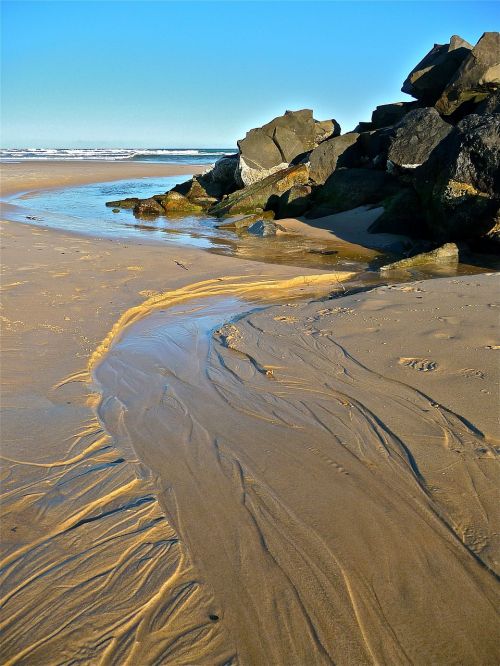 seaside sand rocks