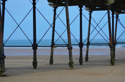 seaside pier sand