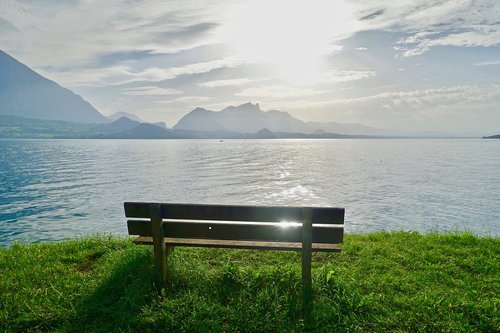 seat  view  lake