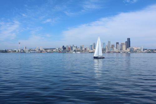 seattle skyline sailboat