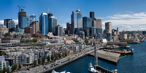 seattle  skyline  water