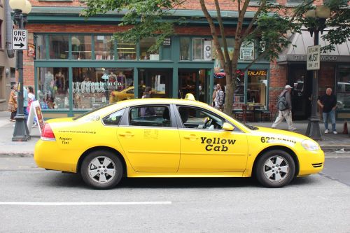 seattle taxis yellow car