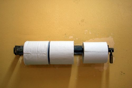 Secured Toilet Paper Rolls