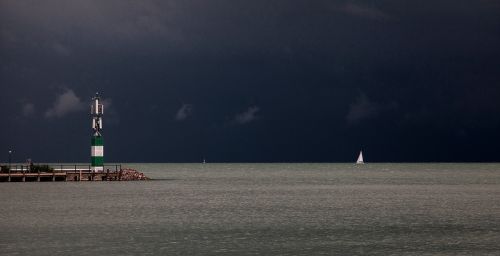 lake storm cloud