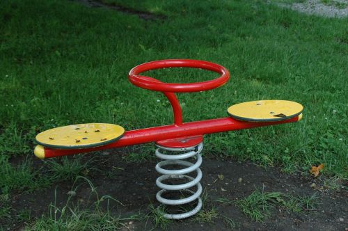 see saw game device children