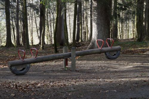 see saw forest playground forest