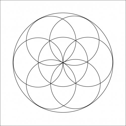 Seed Of Life Outline Coloring Page