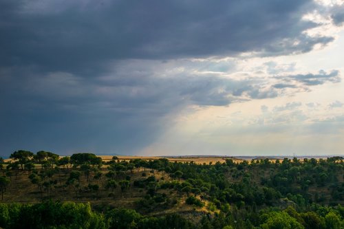 segovia  sunset  rain