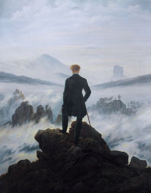 self portrait wanderer above the sea of fog caspar david friedrich