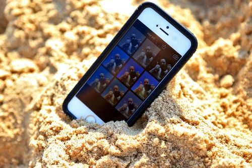 selfie sand beach