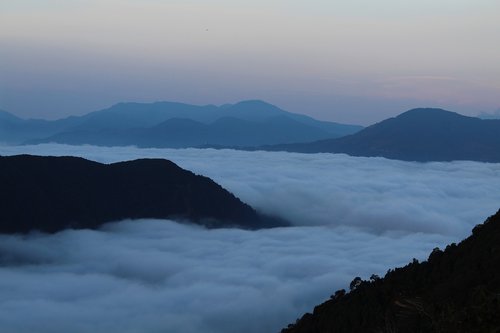 selva marine  clouds  mountains