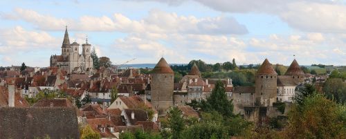 semur in auxois city burgundy