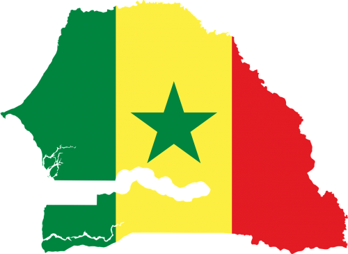 senegal flag map