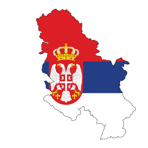 serbia map flag