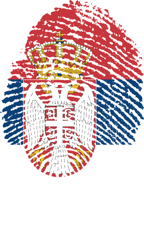serbia flag fingerprint