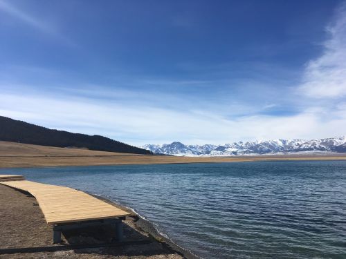 serry wood lake in xinjiang yili