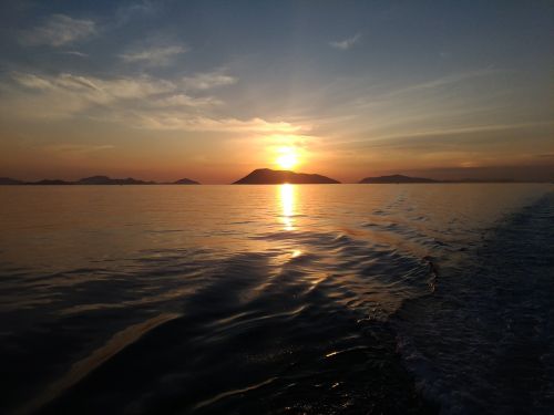 seto inland sea sunset sky