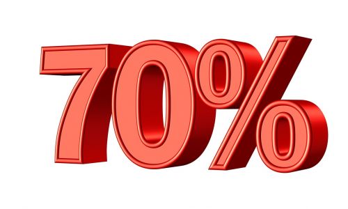 seventy 70 percent