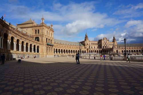 sevillian plaza of spain gothic architecture