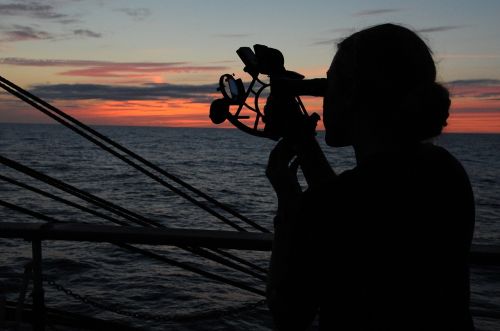 sextant sunset silhouette