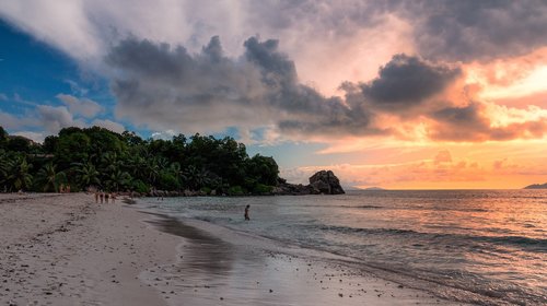 seychelles  paradise  sunset