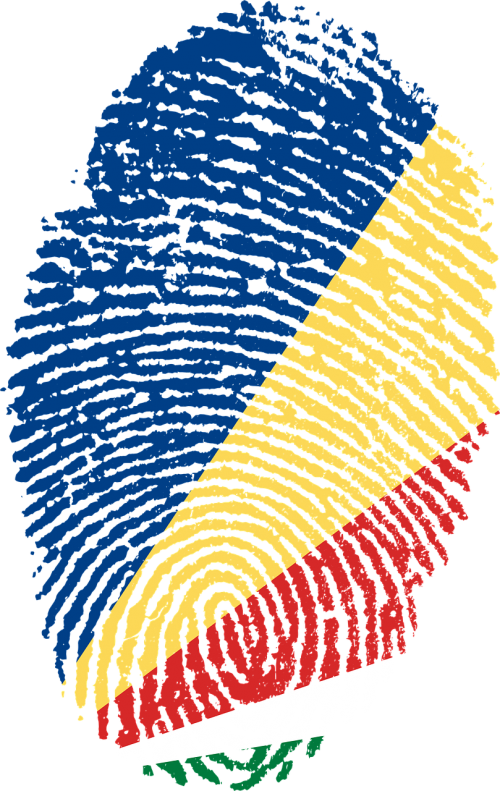 seychelles flag fingerprint