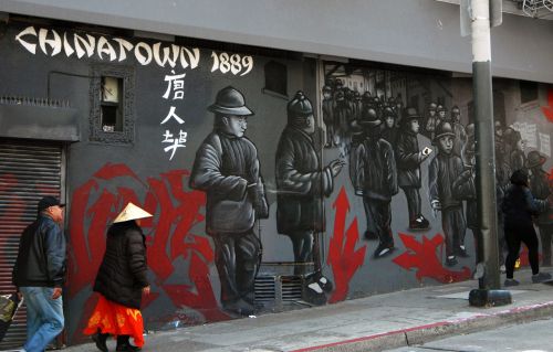 sf chinatown wall mural old times