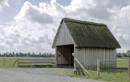 hut landscape meadow