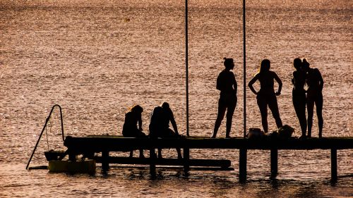 shadows people afternoon