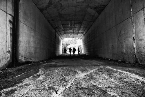 shadows tunnel grey