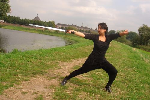 shaolin kung fu swordplay position
