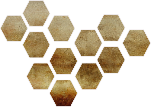 shape honeycomb gold