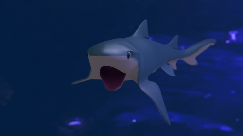 shark underwater blue