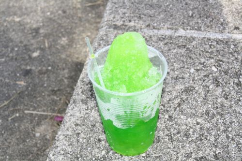 shaved ice green lime