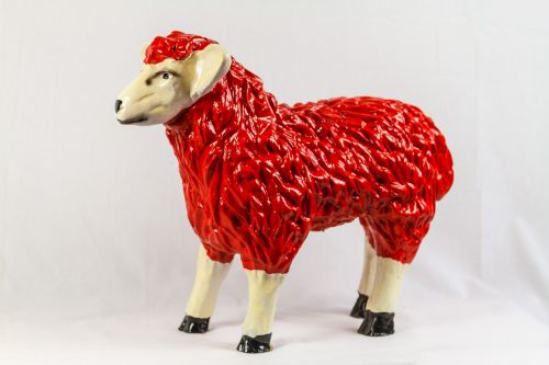 sheep red deco