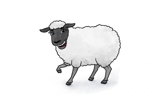 sheep animal painting