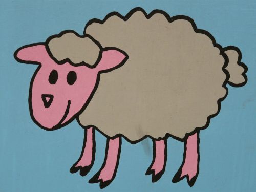 sheep cartoon character drawing