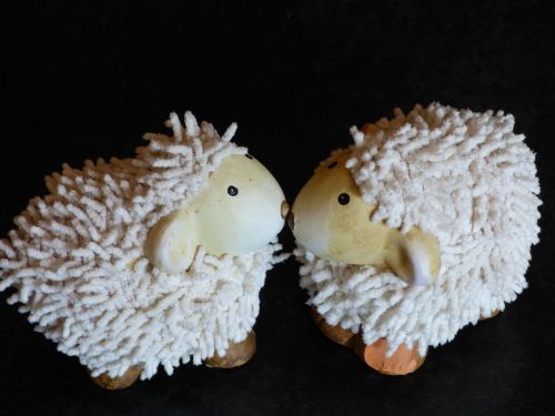 sheep teddy bear pair