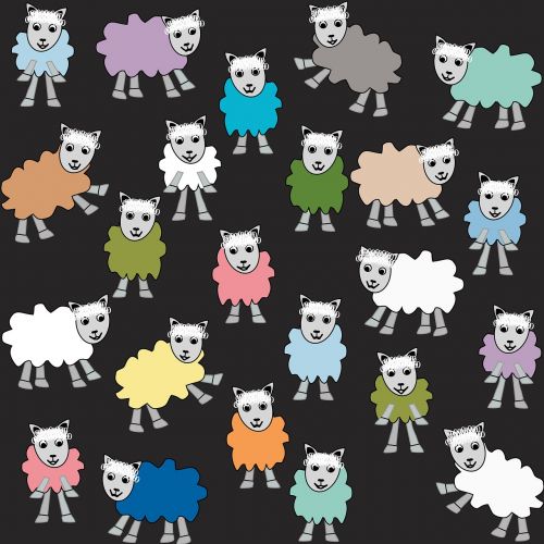 sheep cartoon colorful