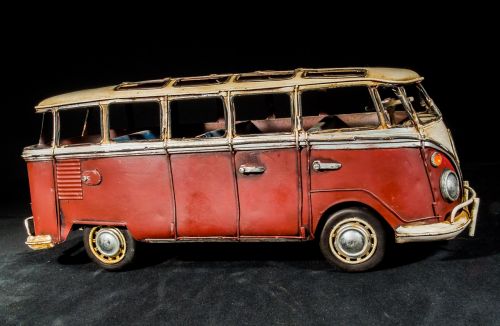 sheet metal car model car vw bus