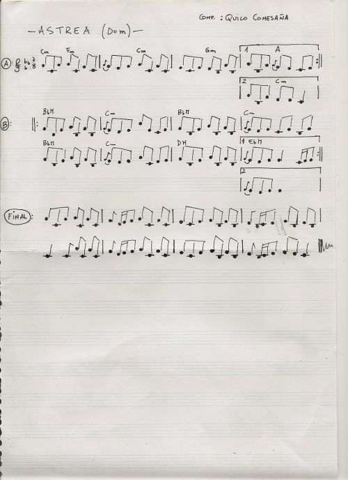 sheet music manuscript music