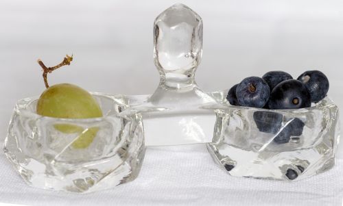 shell crystal bowl blueberry