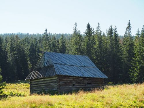 shepherd's hut landscape view