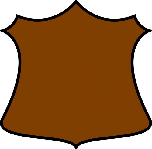 shield brown plain
