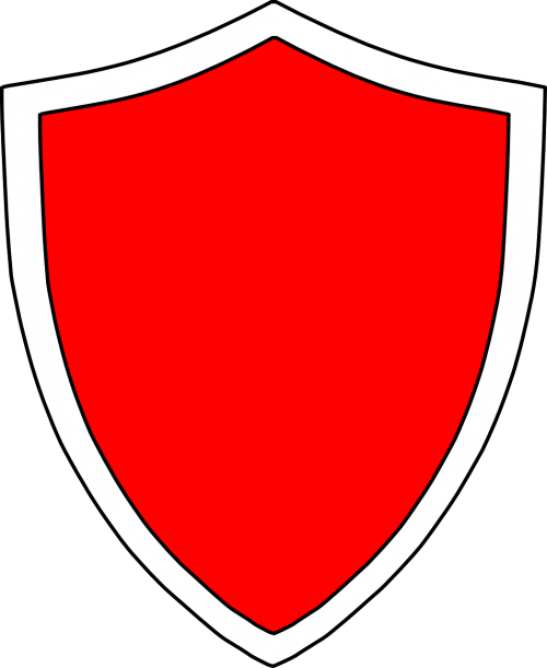 shield red white frame