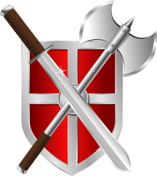 shield axe sword